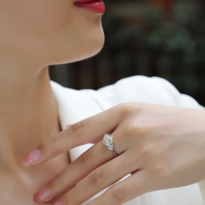 Guardian Moissanite 1.6 Ct Cushion Cut Ring