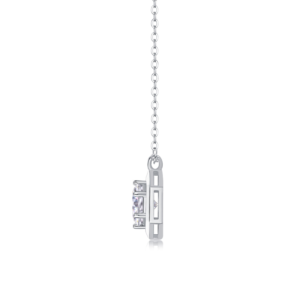 Beauty Of Geometry Moissanite 1.0 Ct Geometric Cut Necklace
