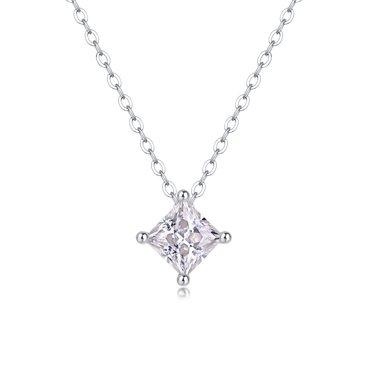 Companionship Moissanite 0.9 Ct Cushion Cut Necklace