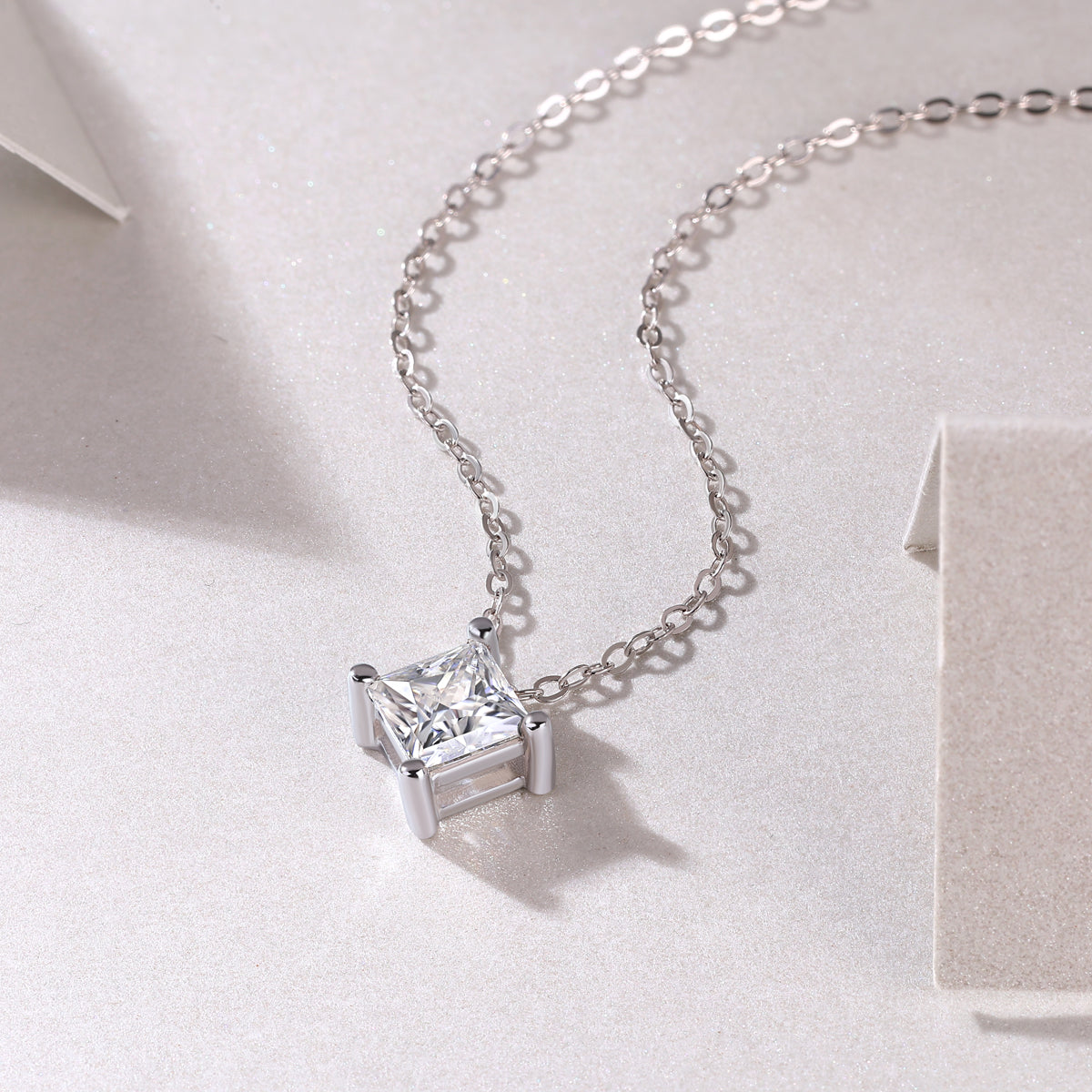 Companionship Moissanite 0.9 Ct Cushion Cut Necklace