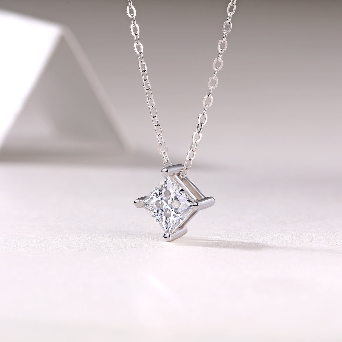 Companionship Moissanite 0.9 Ct Cushion Cut Necklace