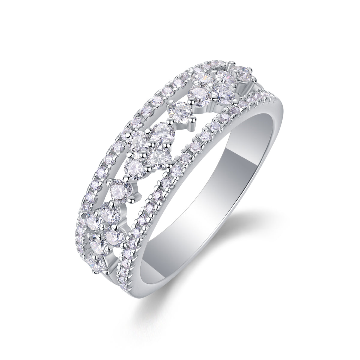 Monet's Garden Moissanite 0.71 Ct Round Cut Ring