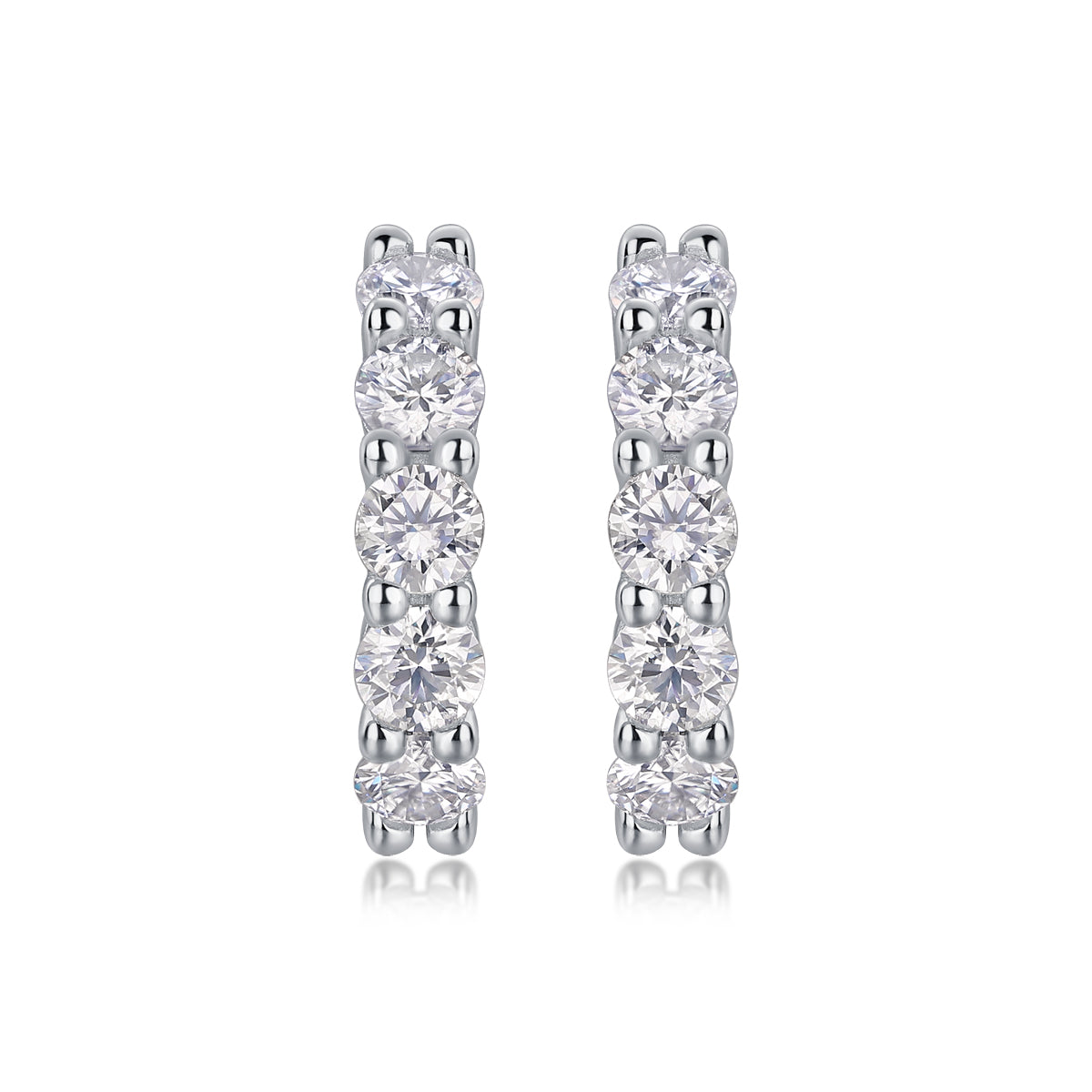 Dawn Moissanite 1.0 Ct Round Cut Earrings