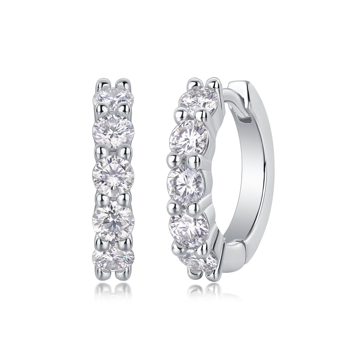 Dawn Moissanite 1.0 Ct Round Cut Earrings