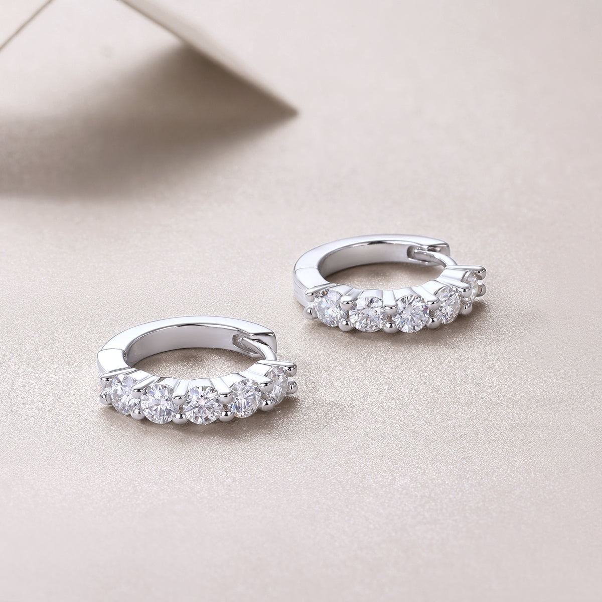Dawn Moissanite 1.0 Ct Round Cut Earrings