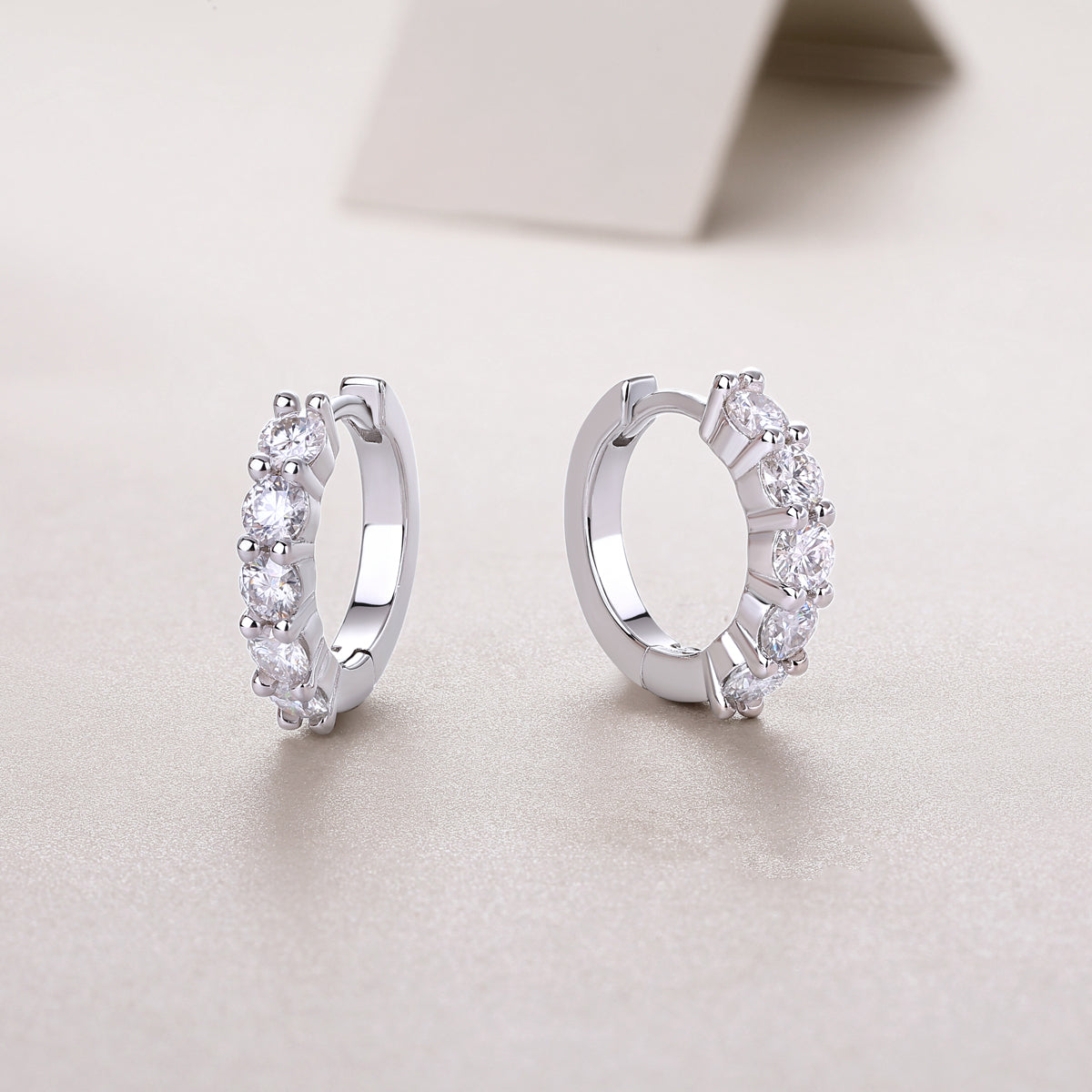 Dawn Moissanite 1.0 Ct Round Cut Earrings