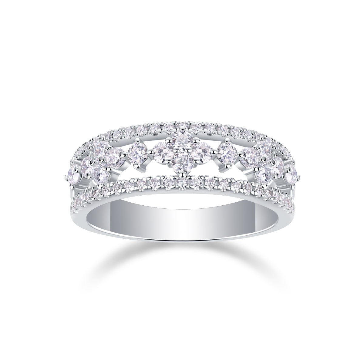 Monet's Garden Moissanite 0.71 Ct Round Cut Ring
