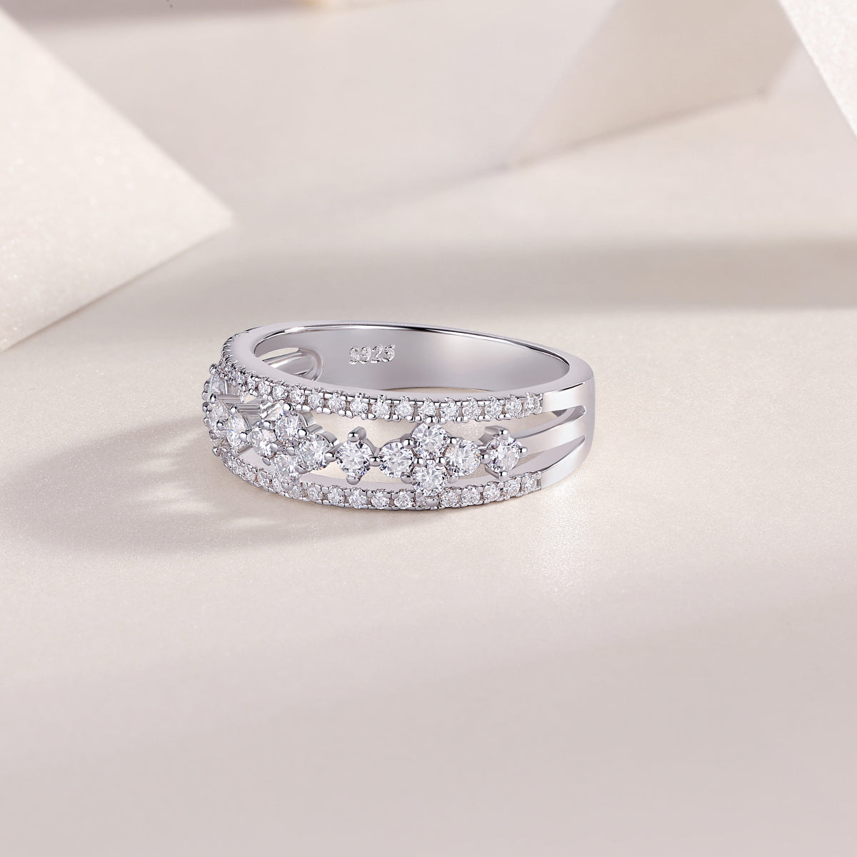 Monet's Garden Moissanite 0.71 Ct Round Cut Ring