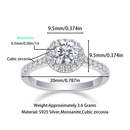 Embrace Moissanite 1.0 Ct Round Cut Ring