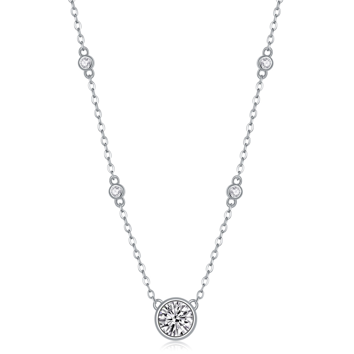 Daydream Moissanite 1.0 Ct Round Cut Necklace