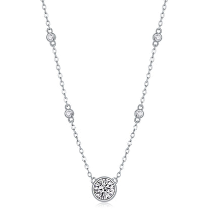 Daydream Moissanite 1.0 Ct Round Cut Necklace