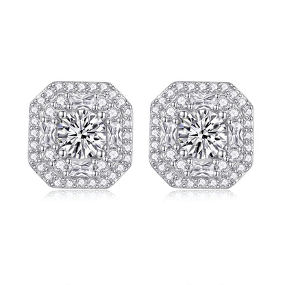 Winter Afternoon Moissanite 0.5 Ct Round Cut Earrings