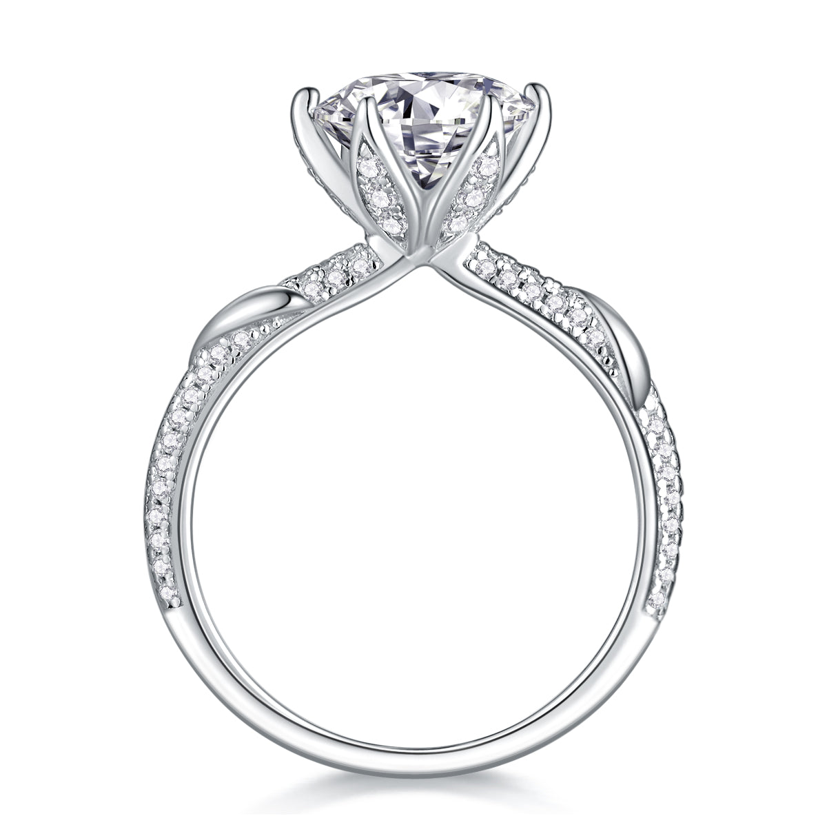 Starlight Moissanite 3.0 Ct Round Cut Ring