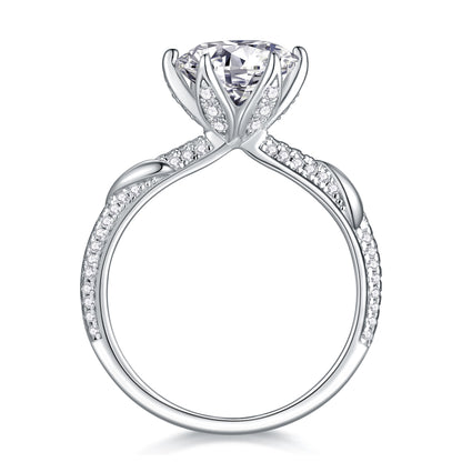 Starlight Moissanite 3.0 Ct Round Cut Ring