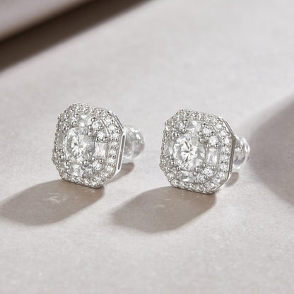 Winter Afternoon Moissanite 0.5 Ct Round Cut Earrings