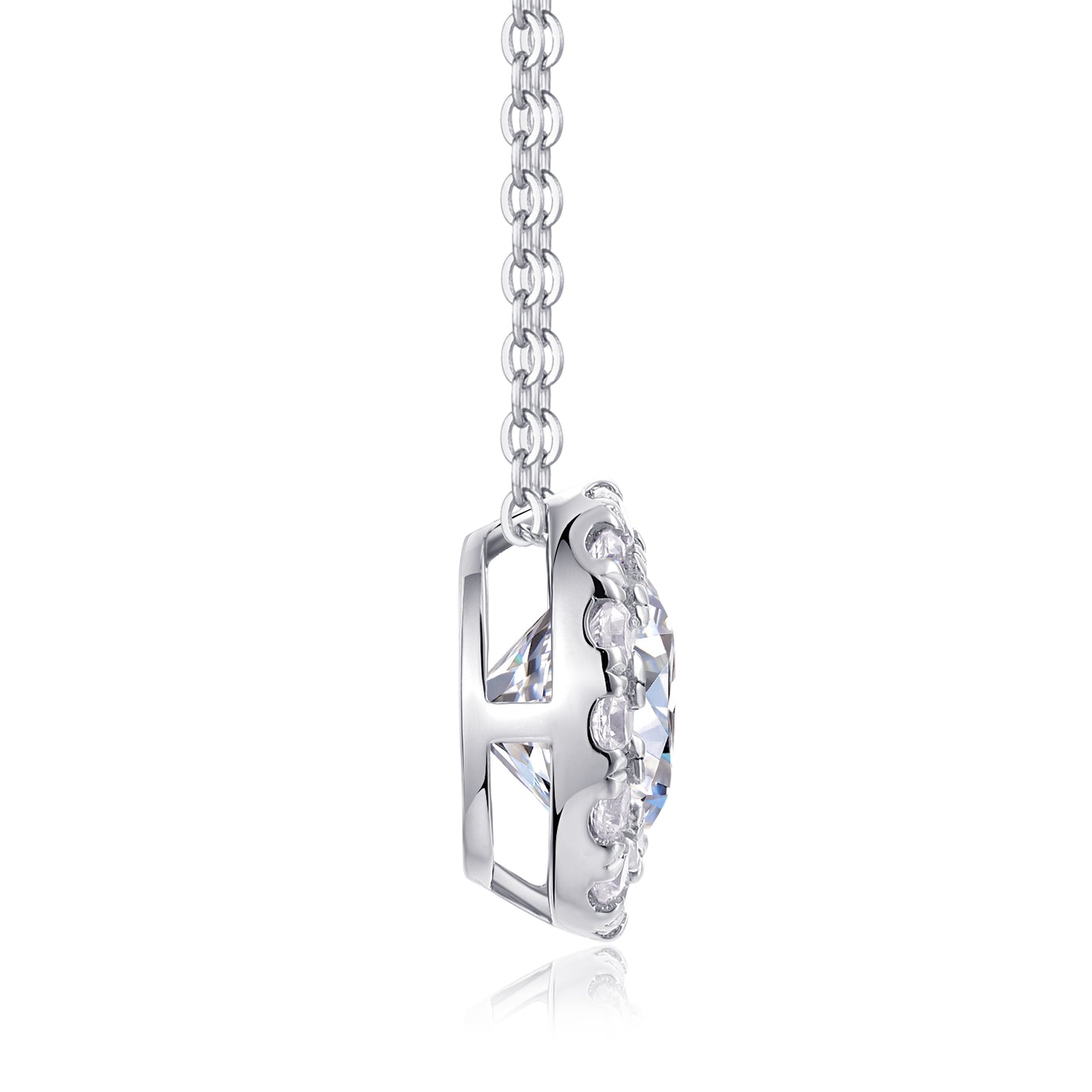 Brilliance Bliss Moissanite 2.0 Ct Round Cut Necklace