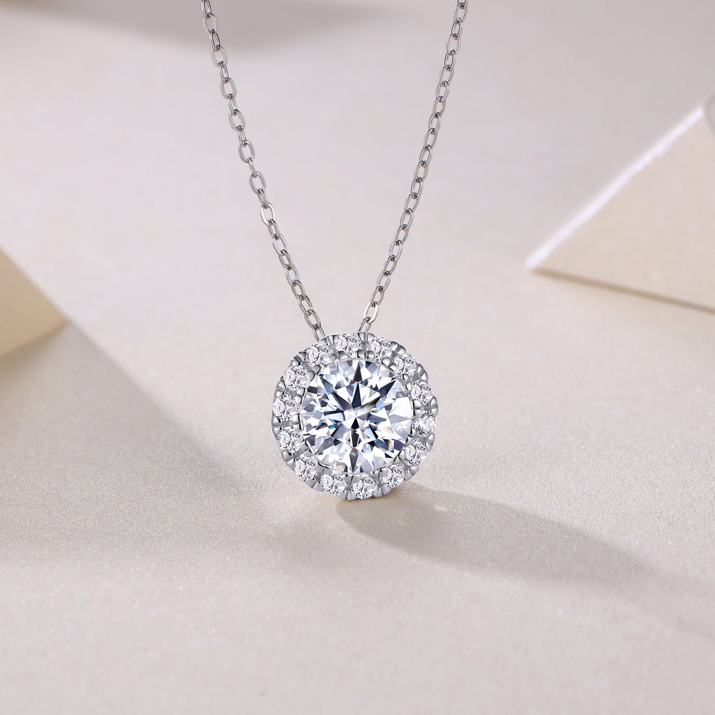 Brilliance Bliss Moissanite 2.0 Ct Round Cut Necklace