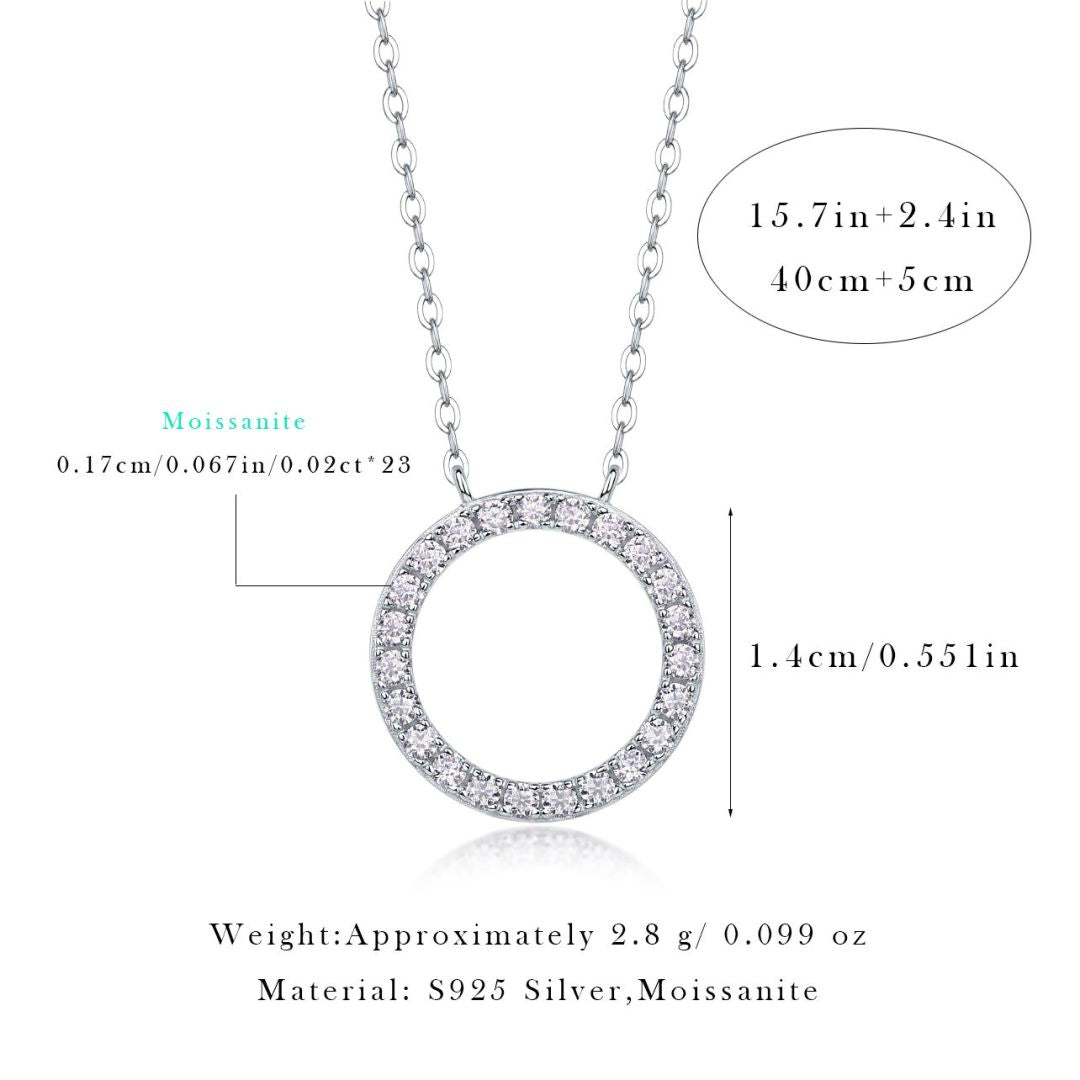 Fulfillment Moissanite 0.46 Ct Round Cut Necklace