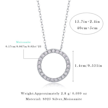Fulfillment Moissanite 0.46 Ct Round Cut Necklace