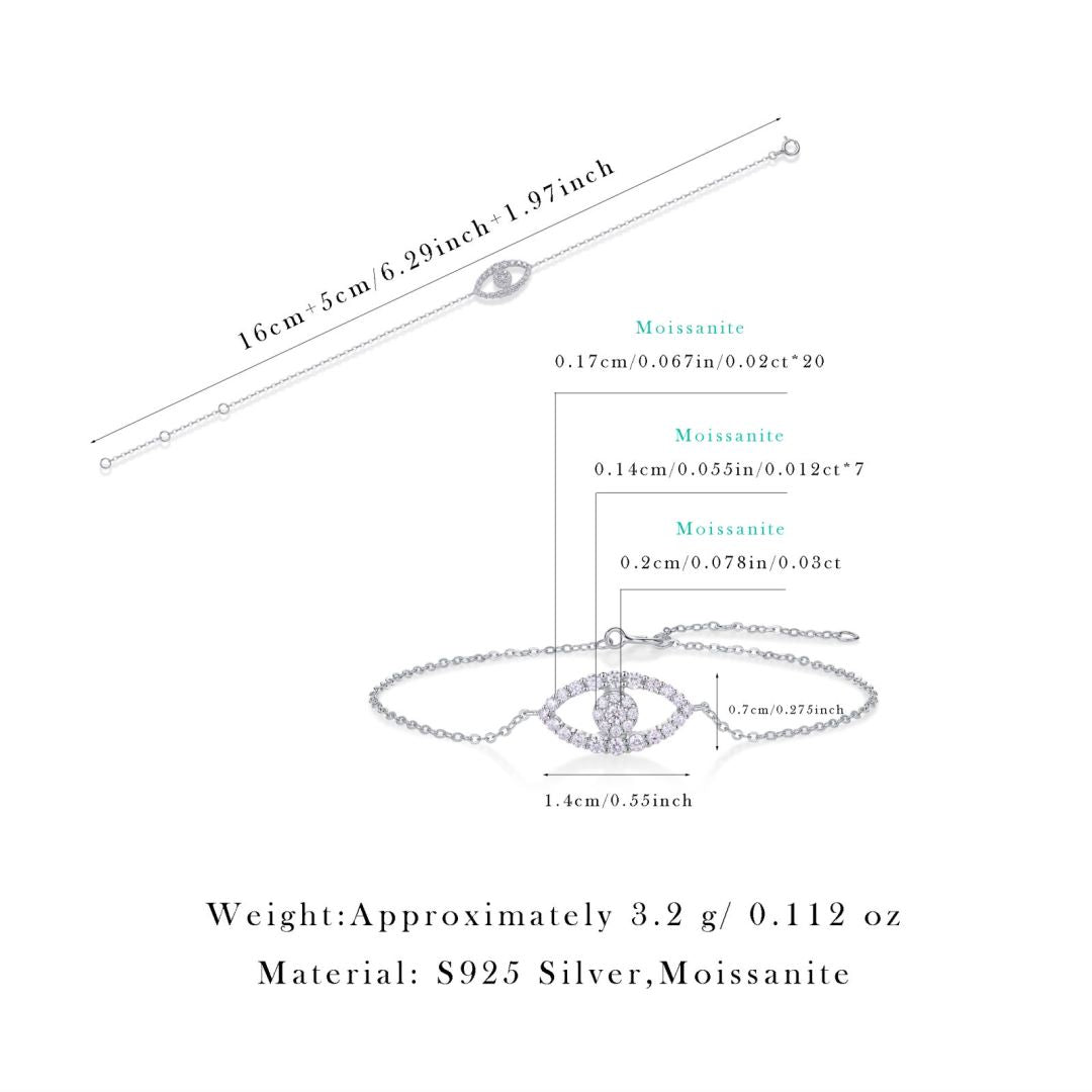 Wishful Fairy Moissanite 0.514 Ct Round Cut Bracelet