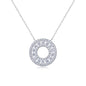 Reciprocating Pendant Moissanite 1.4 Ct Round Cut Necklace