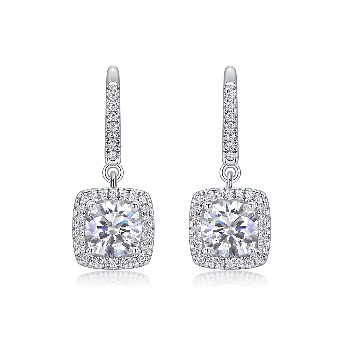 Elegant Dreamweaver Moissanite 1.0 Ct Round Cut Earrings