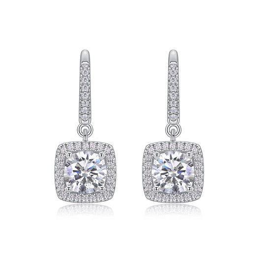 Elegant Dreamweaver Moissanite 1.0 Ct Round Cut Earrings