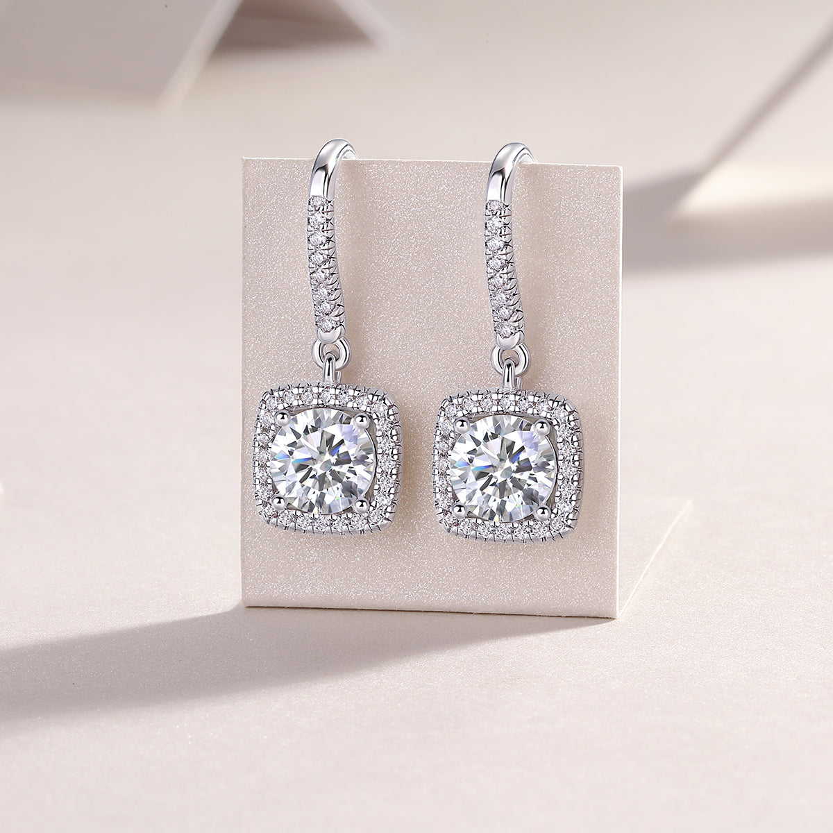 Elegant Dreamweaver Moissanite 1.0 Ct Round Cut Earrings