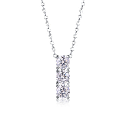 Distinguished Charm Moissanite 1.5 Ct Round Cut Necklace