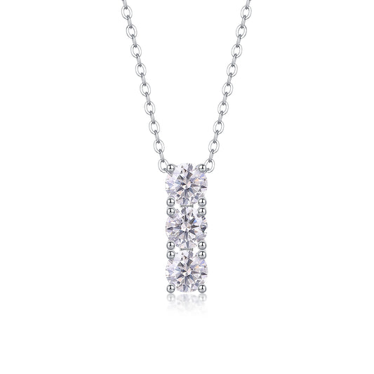 Distinguished Charm Moissanite 1.5 Ct Round Cut Necklace