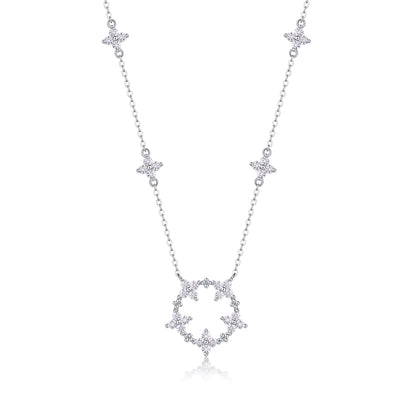 Luky Star Moissanite 1.26 Ct Round Cut Necklace