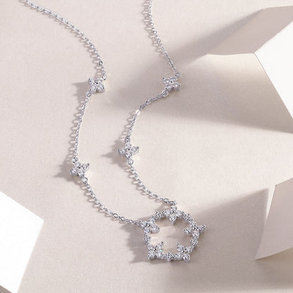 Luky Star Moissanite 1.26 Ct Round Cut Necklace