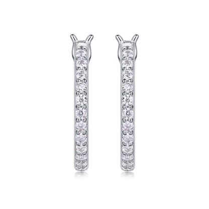 Passing time Moissanite 0.9 Ct Round Cut Earrings