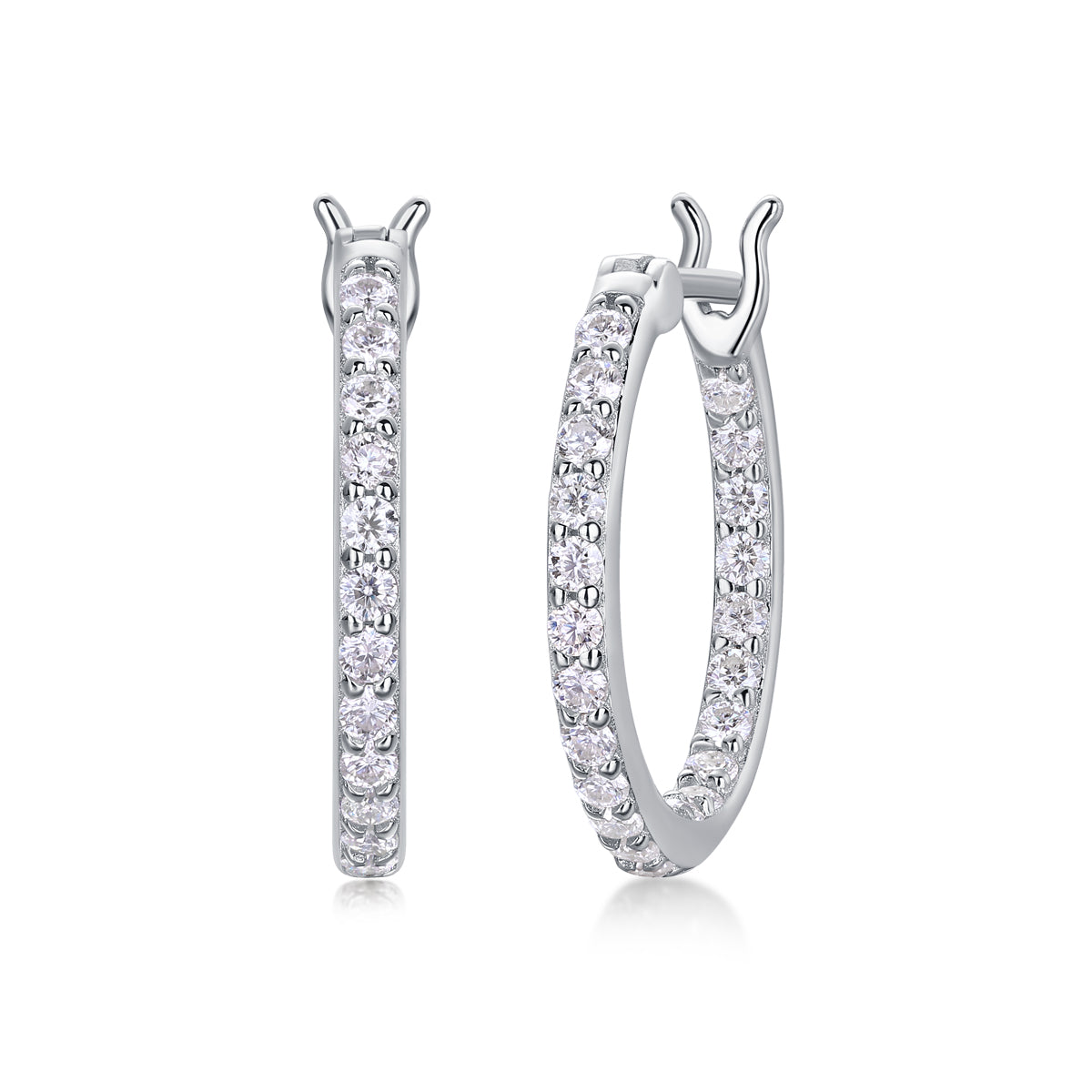 Passing time Moissanite 0.9 Ct Round Cut Earrings