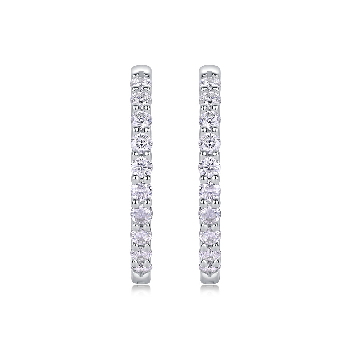 Mermaid Queen Moissanite 2.52 Ct Round Cut Earrings