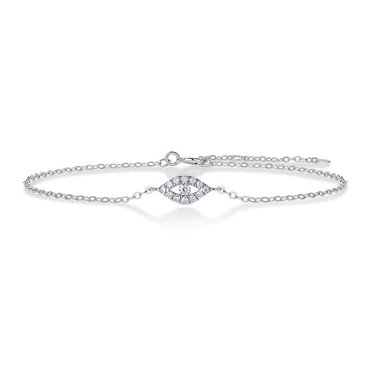 Eye of Wonders Moissanite 0.15 Ct Round Cut Bracelet