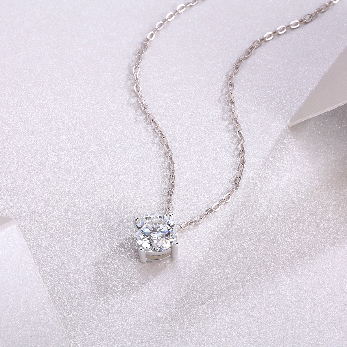 Sincerity Moissanite 1.0 Ct Round Cut Necklace