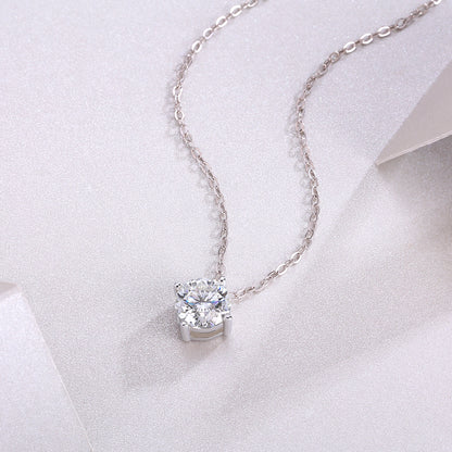 Sincerity Moissanite 1.0 Ct Round Cut Necklace