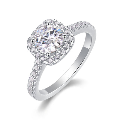 At Your Fingertips Moissanite 1.0 Ct Round Cut Ring