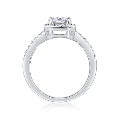 Fate Moissanite 1.0 Ct Round Cut Ring