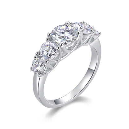 Affection Moissanite 1.0 Ct Round Cut Ring