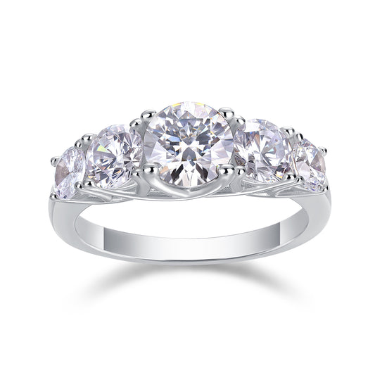 Affection Moissanite 1.0 Ct Round Cut Ring