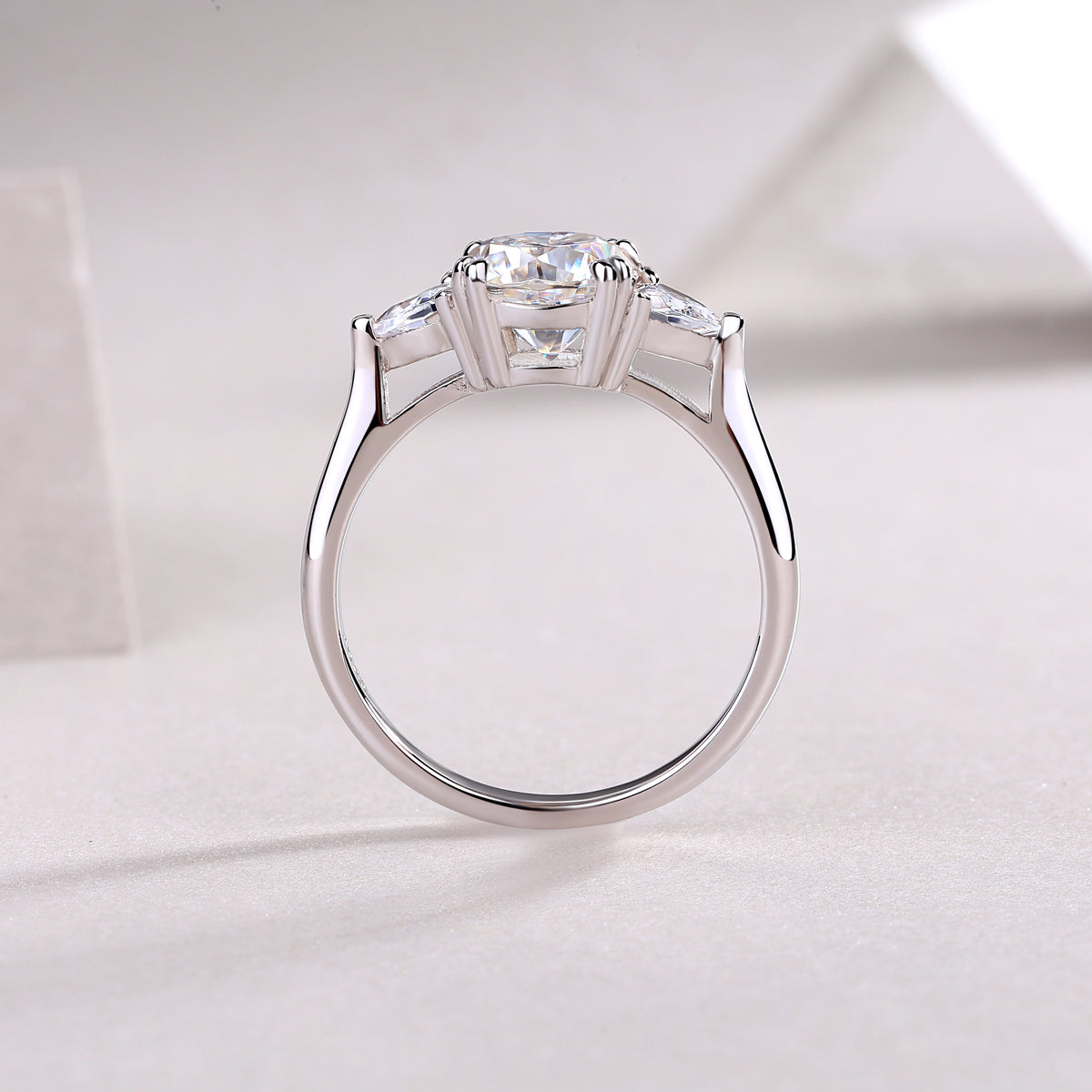 Guardian Moissanite 1.6 Ct Cushion Cut  Ring