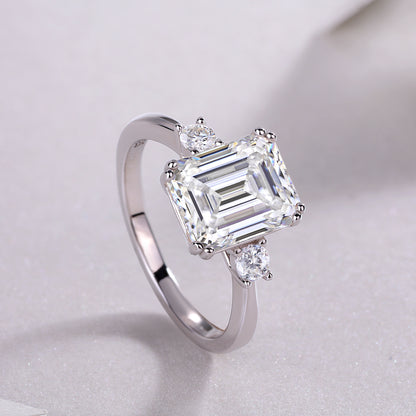 Token  Octagonal Moissanite 3.0 Ct Square Cut Ring