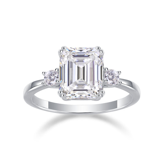 Token  Octagonal Moissanite 3.0 Ct Square Cut Ring