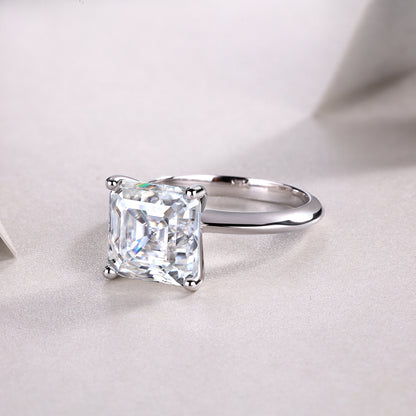 Dreamland  Moissanite 6.0 Ct Square Cushion Cut Ring