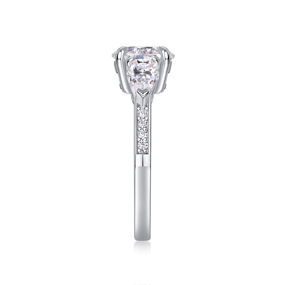 Hand In Hand Moissanite 1.26 Ct Round Cut Ring