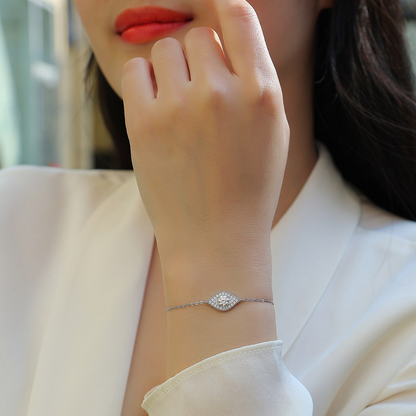Oculus Glitter Moissanite 0.5 Ct Round Cut Bracelet