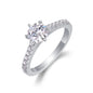 Moonlight Moissanite 1.0 Ct Round Cut Ring