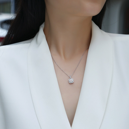 Starlight Moissanite 1.0 Ct Round Cut Necklace